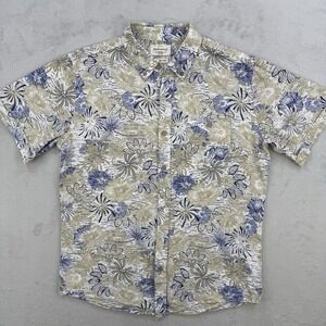 Weatherproof Shirt Men's Button down Collared Short Sleeve Button-Up Size Medium